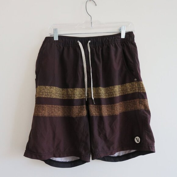 VUORI Kore Shorts in Brown Canyon Texture Athleisure Workout Gorpcore Gym Size L - Picture 2 of 13